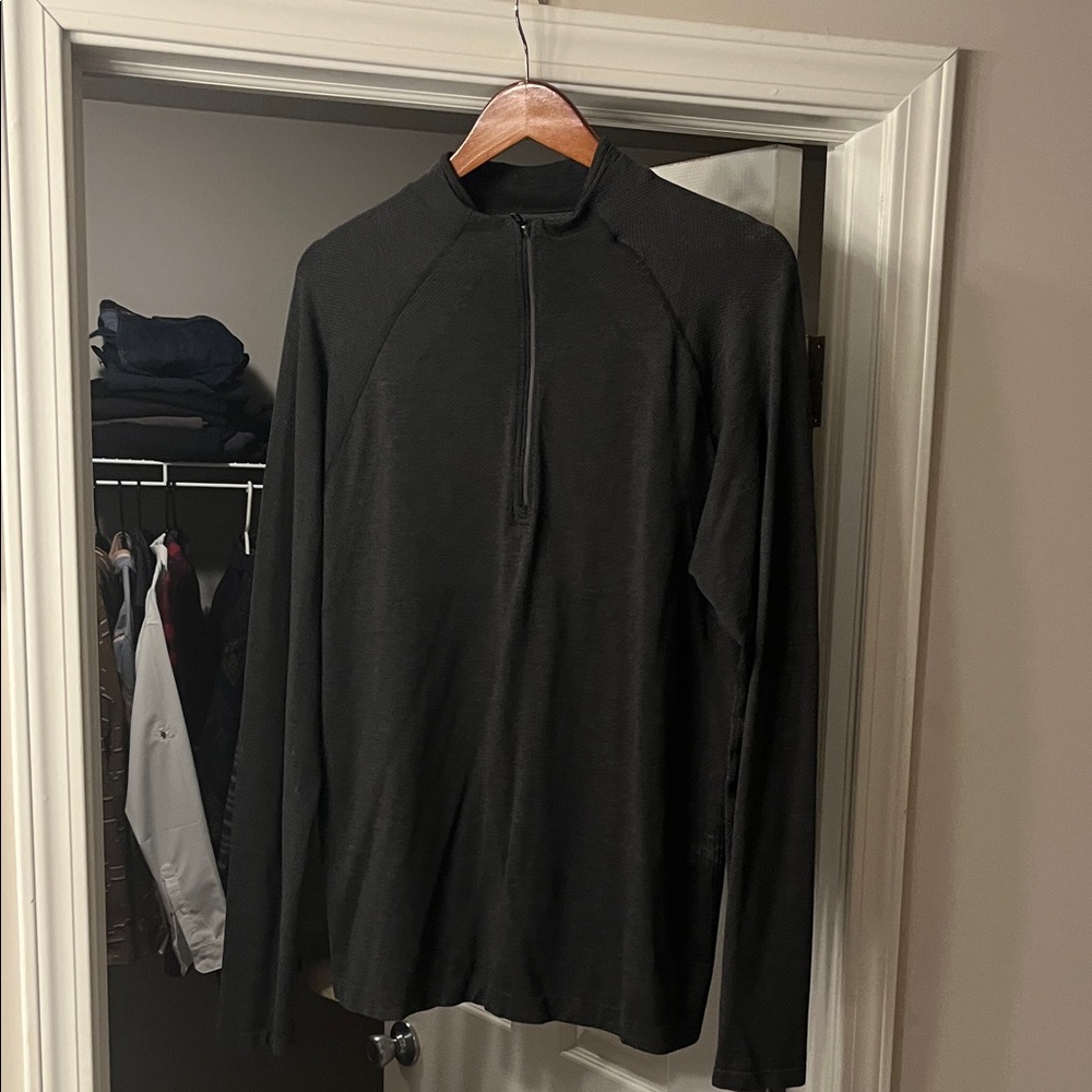 Lululemon Black Quarter-Zip Long Sleeve Shirt